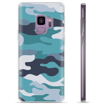Samsung Galaxy S9 TPU Hoesje - Blauw Camouflage