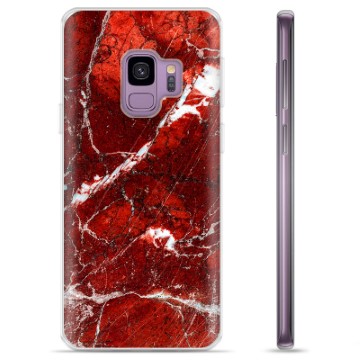 Samsung Galaxy S9 TPU Hoesje - Rood Marmer