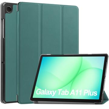 Samsung Galaxy Tab A11+ Tri-Fold Series Slimme Folio-hoes - Zwartgroen