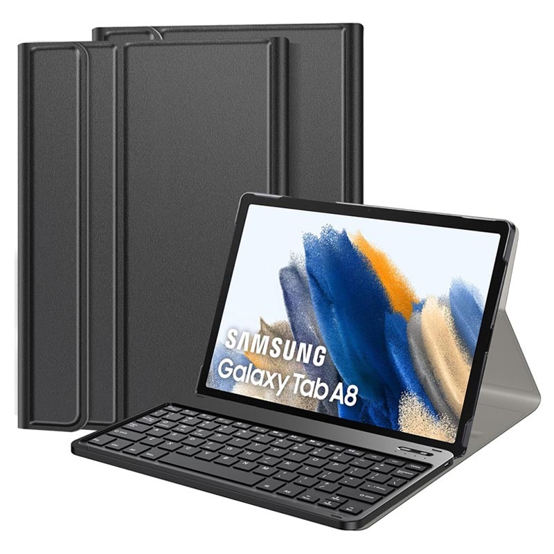 Spectaculair Bully verjaardag Samsung Galaxy Tab A8 10.5 (2021) Bluetooth Toetsenbord Hoes - Zwart