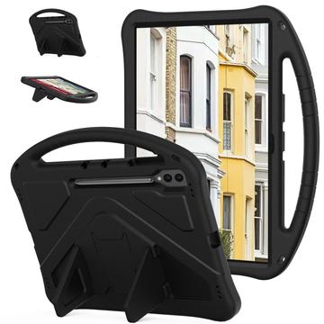 Samsung Galaxy Tab S10 Ultra Schokbestendige Draagtas voor Kinderen - Zwart