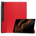 Samsung Galaxy Tab S10 Ultra Tri-Fold Series Smart Folio Hoesje - Rood