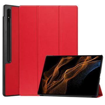 Samsung Galaxy Tab S10 Ultra Tri-Fold Series Smart Folio Hoesje - Rood