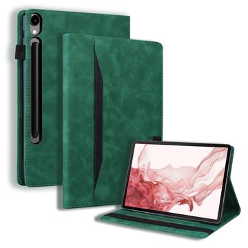 Samsung Galaxy Tab S11/S10 Lite/S10 FE/S9 FE/S9/S8/S7 Business Style Folio hoesje - Groen