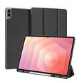 Samsung Galaxy Tab S11 Ultra Dux Ducis Domo Tri-Fold Smart Folio Hoesje - Zwart