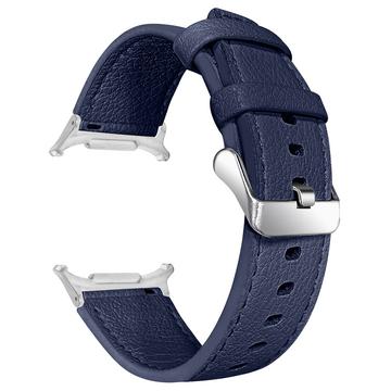 Samsung Galaxy Watch Ultra 2024/2025 Leren Band met Connectoren - 47mm - Blauw