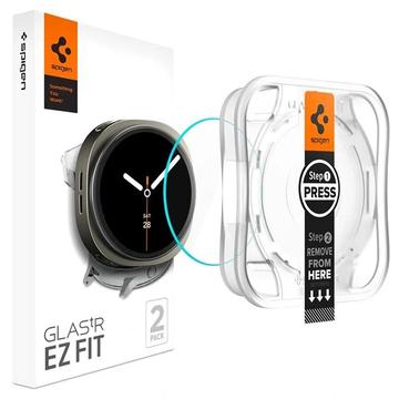 Samsung Galaxy Watch8 Spigen Glas.tR Ez Fit Glazen Screenprotector - 44mm - 2 Stu.
