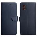 Samsung Galaxy XCover7 Pro Wallet Leren Hoesje met Standaard - Blauw