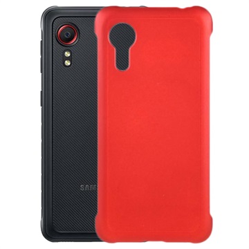 Samsung Galaxy Xcover 5 Rubberen Plastic Case - Rood