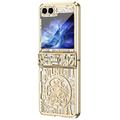 Samsung Galaxy Z Flip6/Z Flip7 FE Mechanical Legend gegalvaniseerde kunststof hoesje - Goud