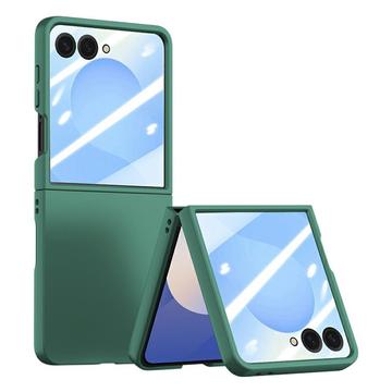 Samsung Galaxy Z Flip7 Kunststof hoesje met buitenste gehard glazen schermbeschermer