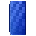 Samsung Galaxy Z Fold3 5G Flip Case - Koolstofvezel - Blauw