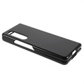 Samsung Galaxy Z Fold3 5G rubberen plastic behuizing - zwart