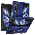 Samsung Galaxy Z Fold4 5G Hybrid Case met Metalen Standaard - Blauw