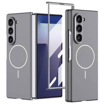Samsung Galaxy Z Fold7 GKK magnetisch slank hoesje met glazen screenprotector - grijs