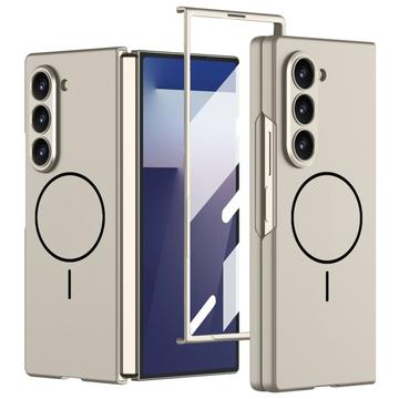 Samsung Galaxy Z Fold7 GKK magnetisch slank hoesje met glazen screenprotector - Titaniumgrijs