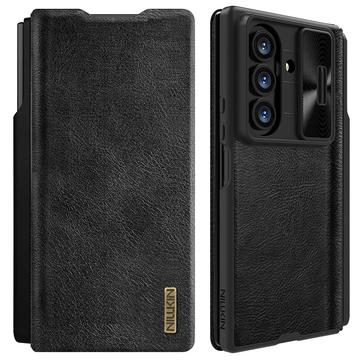 Samsung Galaxy Z Fold7 Nillkin Qin Pro Flip Cover - Zwart