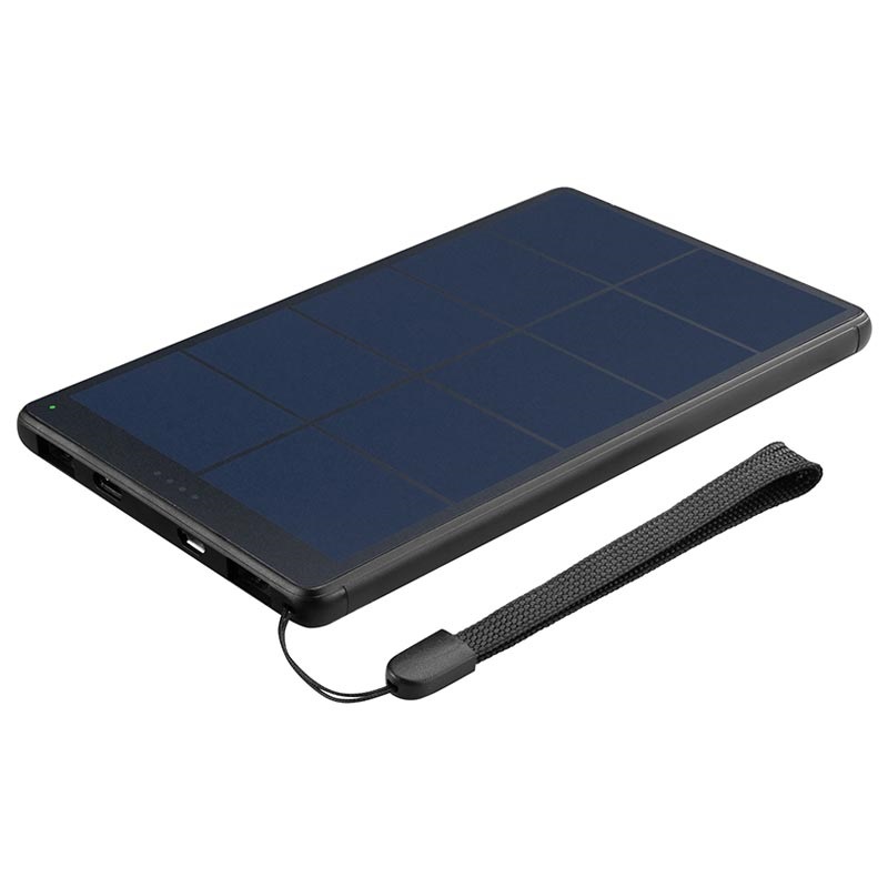 Legende vermogen vervaldatum Sandberg Urban Solar Powerbank 10000mAh - USB-C, USB - Zwart