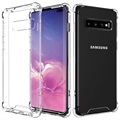 Krasbestendig Samsung Galaxy S10+ Hybrid Case - Doorzichtig