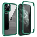 Shine&Protect 360 iPhone 11 Pro Max Hybride Hoesje - Groen / Doorzichtig