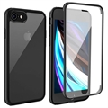 iPhone 7/8/SE (2020)/SE (2022) Shine&Protect 360 Hybride Hoesje - Zwart / Doorzichtig