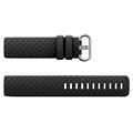 Fitbit Charge 3 siliconen polsband met connectoren - zwart