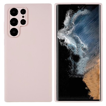 Silky Samsung Galaxy S22 Ultra 5G siliconen hoesje - roze