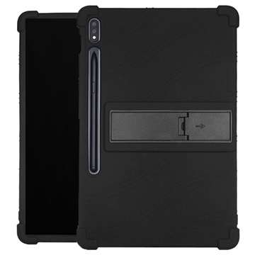 Slide-Out Series Samsung Galaxy Tab S7+/S8+ Siliconen Hoesje - Zwart