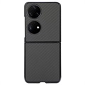 Huawei P50 Pocket Slim Cover - Carbon Fiber - Zwart