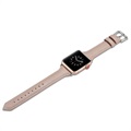 Apple Watch Series SE/6/5/4/3/2/1 Slim Leder Bandje - 44mm, 42mm - Roze
