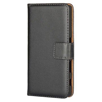 Sony Xperia X Compact Slim Wallet Leren Hoesje - Zwart