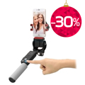 Smart 360-Graden Rotatie Draadloze Selfie Stick - Zwart