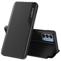Smart Clear View OnePlus Nord N200 5G Flip Case - Zwart