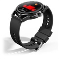 Smartwatch met Bloeddruk- en O2-sensor H8S - Siliconen Band - Zwart