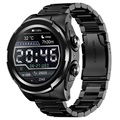 Smartwatch met TWS Earphones JM06 - Aluminium band - Zwart