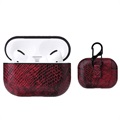 Snakeskin Series Textured AirPods Pro Case - Rood