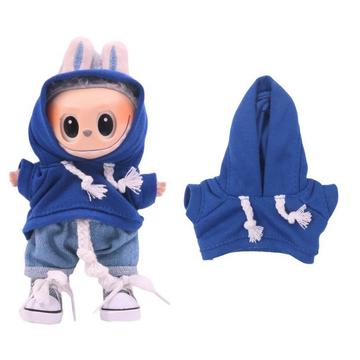 Effen kapje voor Labubu minifiguur 17cm - Donkerblauw