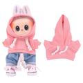 Effen Hoodie voor Labubu Minifiguur 17cm - Roze