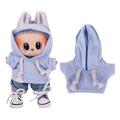 Effen Hoodie voor Labubu Minifiguur 17cm - Paars