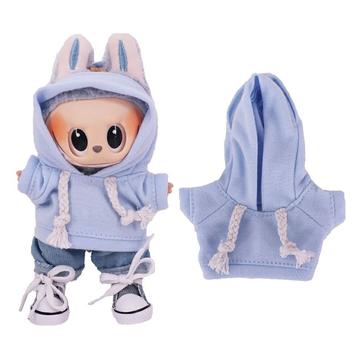 Effen Hoodie voor Labubu Minifiguur 17cm - Paars