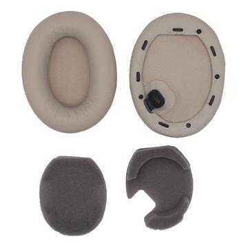 Sony WH-1000XM4 hoofdtelefoon met vervangende oorkussens - Grijs-wit