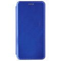 Sony Xperia 10 III, Xperia 10 III Lite Flip Case - Koolstofvezel - Blauw