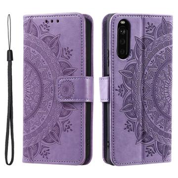 Sony Xperia 10 VI Mandala Series Portemonnee-hoesje - Paars