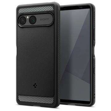 Sony Xperia 10 VII Spigen Rugged Armor TPU Hoesje - Zwart