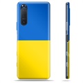 Sony Xperia 5 II TPU Hoesje Oekraïense Vlag - Geel en Lichtblauw