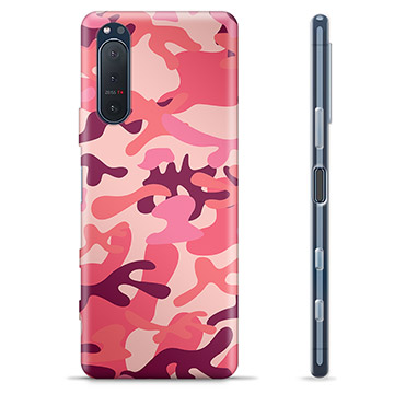 Sony Xperia 5 II TPU Case - Roze Camouflage