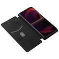 Sony Xperia 5 III Flip Case - Koolstofvezel - Zwart