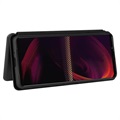 Sony Xperia 5 III Flip Case - Koolstofvezel - Zwart