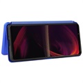 Sony Xperia 5 III Flip Case - Koolstofvezel - Blauw