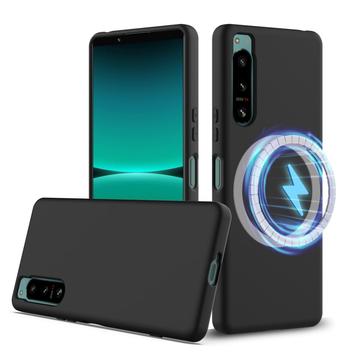 Sony Xperia 5 IV Liquid Siliconen Hoesje - MagSafe Compatibel - Zwart